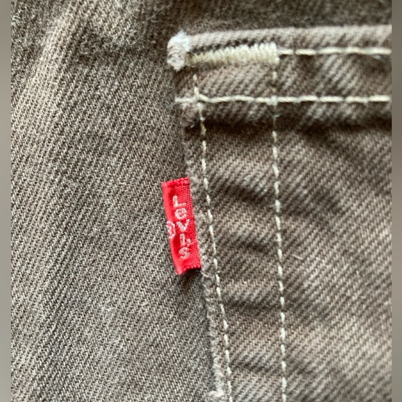 Vintage Levis 501 Men’s 36x30 Brown Button Fly Straight Leg Jeans Altered - Picture 11 of 15